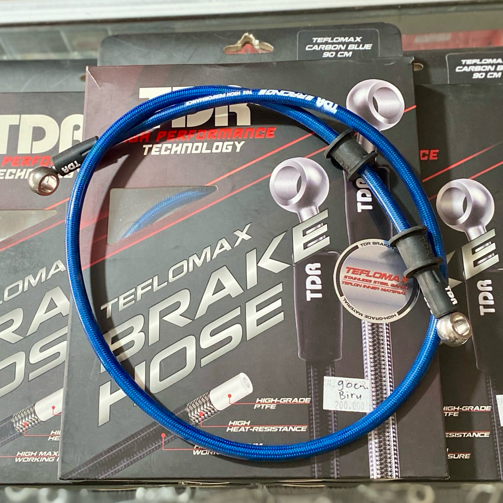 BRAKE HOSE TDR TEFLOMAX BLUE 90 CM BRAKE HOSE