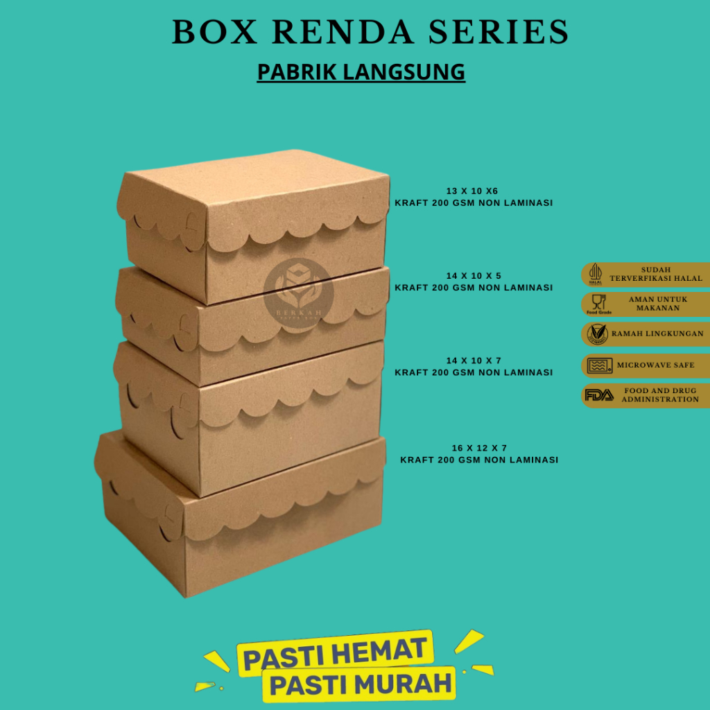 Snack Box 10X14 Material 200 Gsm Snack Box 14x10 (BAR67K14-14X10X5)