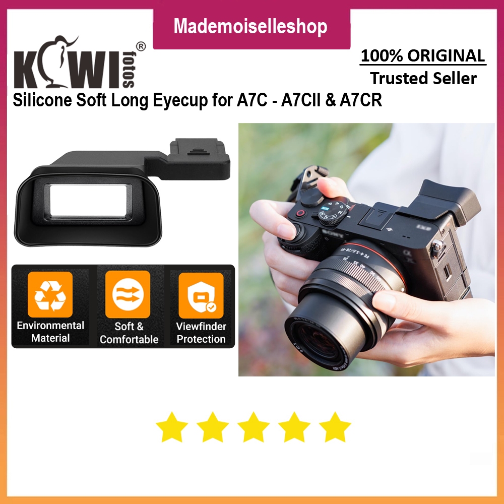 Kiwiphotos KE-A7C & KE-A7CII - ซิลิโคนนุ่ม Long Eyecup Eyepiece สําหรับ Sony A7C A7CII & A7C R