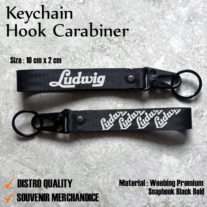 GANTUNGAN LUDWIG KEYCHAIN - LUDWIG DRUM KEYCHAIN - LUDWIG DRUM CARABION - DRUMMER KEYCHAIN