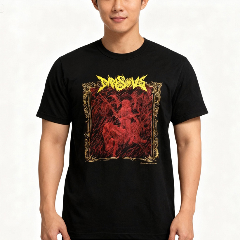 เสื้อยืด DARKSEVLS - เสื้อยืด OCTOBER DESECRATION Cotton 100% || ไซส์ SML XL XXL 3XL 4XL
