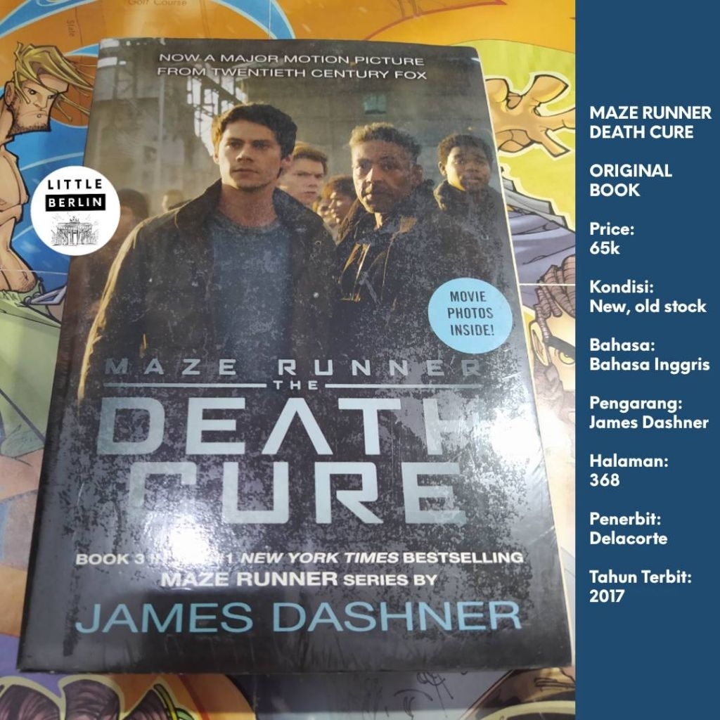 นวนิยายต้นฉบับ MAZE RUNNER DEATH CURE ใหม่ Segel Old Stock Maze Runner 3 นวนิยายฟิล์ม Maze Runner นว