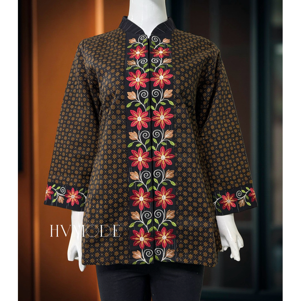 KATUN เสื้อบาติกทําจากผ้าฝ้ายมีซับในปักลาย - Mohi Blouse