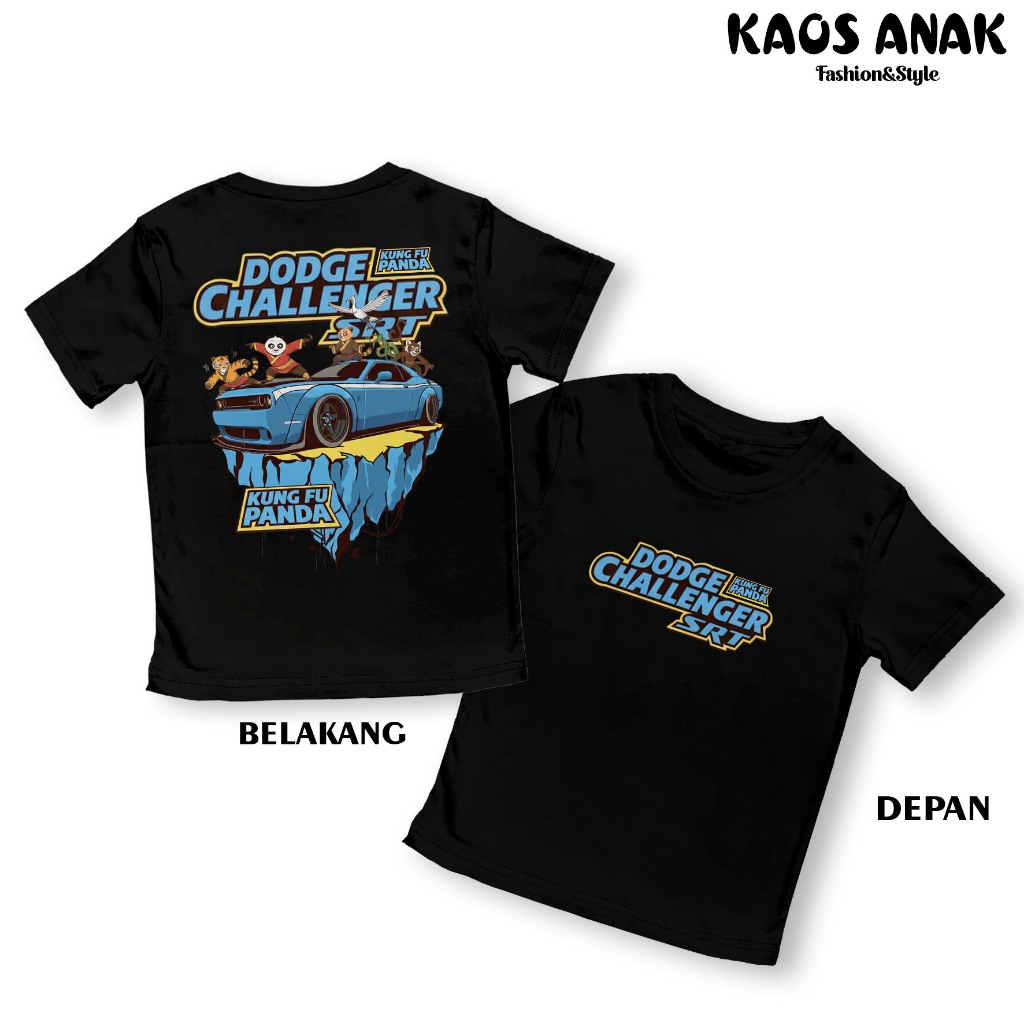 เสื้อยืด KUNG FU PANDA CHILDRENS - เสื้อยืด DISTRO CHILDRENS TOP DOGDE CHALLENGER SRT ใหม่
