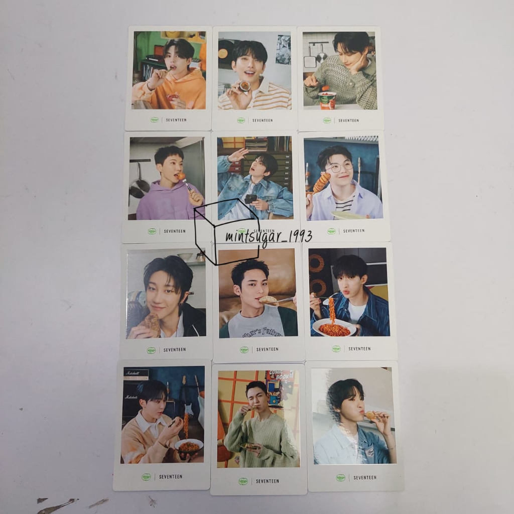 [ READY NEW OFFICIAL ] BIBIGO X SEVENTEEN [ Bibigo snap photo / photocard ] ( scoups joshua woozi th