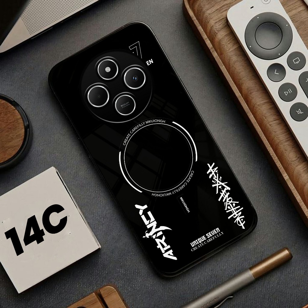 HP Poco C75 Xiaomi Redmi 14C Glass Softcase - ล่าสุด Poco C75 Xiaomi Redmi 14C เคสโทรศัพท์ (U 583)