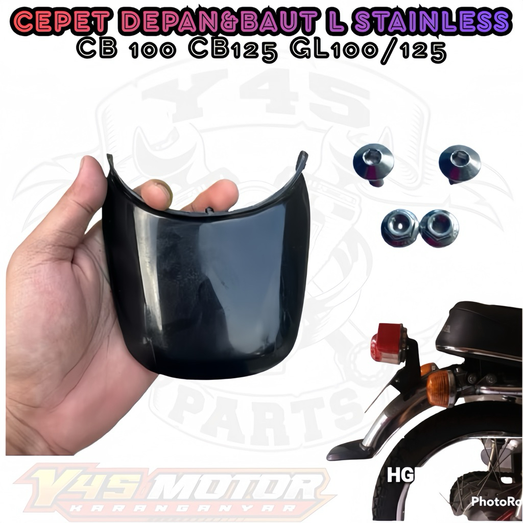 KEPET CEPET REAR MUDGER SET STAINLESS L-BOLT HONDA CB100 CB125 CG 110 CG 125 GL 100 GL 125