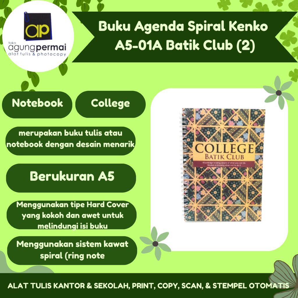 Kenko A5-01A หนังสือ Batik Club Spiral Agenda (2)
