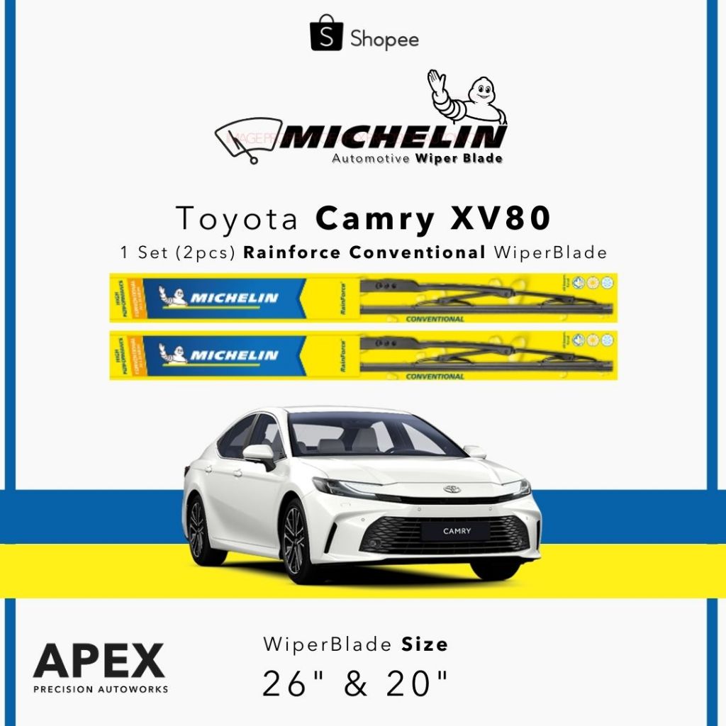 MICHELIN RAINFORCE CONVENTIONAL WIPER สําหรับ - TOYOTA CAMRY XV80