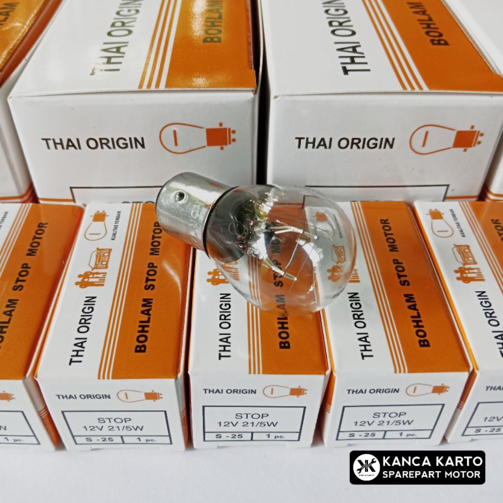 [10 ชิ้น] หลอดไฟหยุดรถจักรยานยนต์ Universal 12V Thai Origin