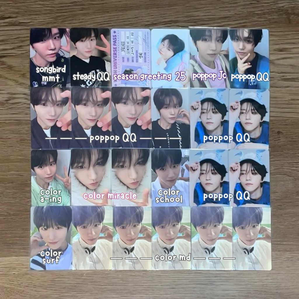 Photocard pc nct wish jaeheee อย่างเป็นทางการ songkbird mmt own QQ ซีซั่นอวยพร 2025 sg25 เป็นการ์ด p