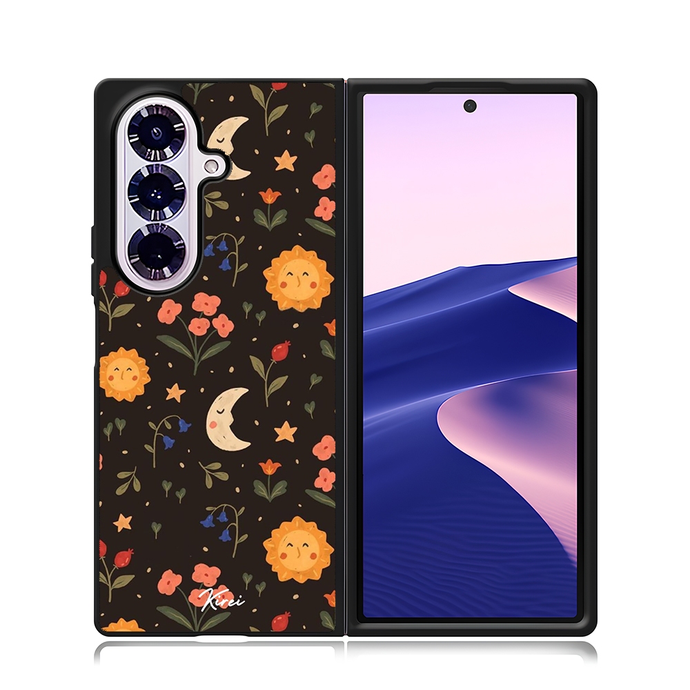 Samsung Z FOLD FLIP Series 7 6 5 4 3 เคสแข็งพลาสติกทนทาน Floral Vibes Art Case
