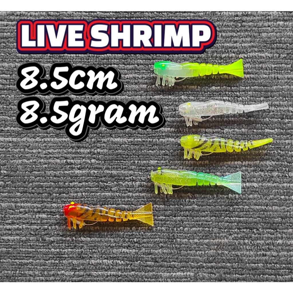 SHRIMP SOFTLURE FISHING BAIT SOFT LURE SHRIMP BAIT LIVE ShrimP CASTING BARRACUDA SNAKEFISH และ OTHER