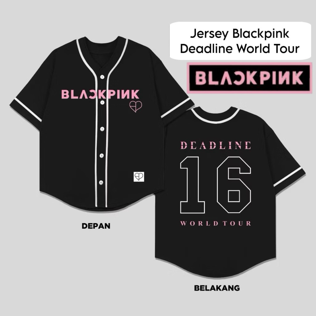 เสื้อแข่ง BLACKPINK BASEBALL DEADLINE WORLD TOUR EDITION | เสื้อแข่ง BLACKPINK BASEBALL