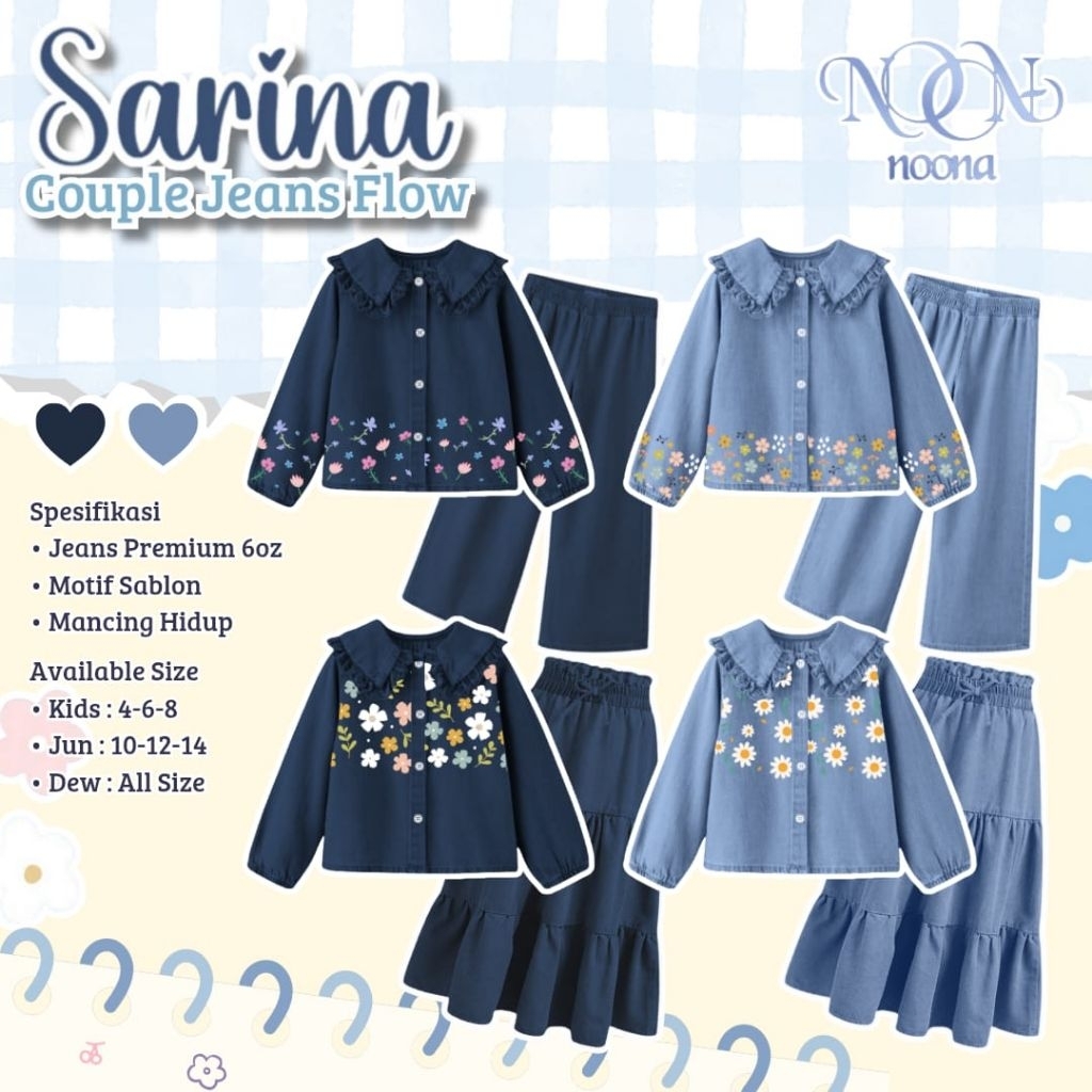ONE SET OF SARINA CHILDRENS JEANS SIZE 4-14 BY NOONA