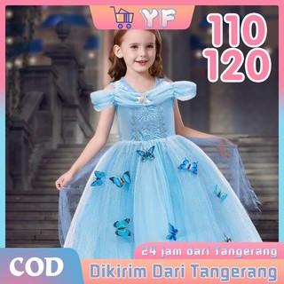 Dress Princess Anak Gaun Putri Untuk Pertunjukan Gaun Anak Perempuan Frozen