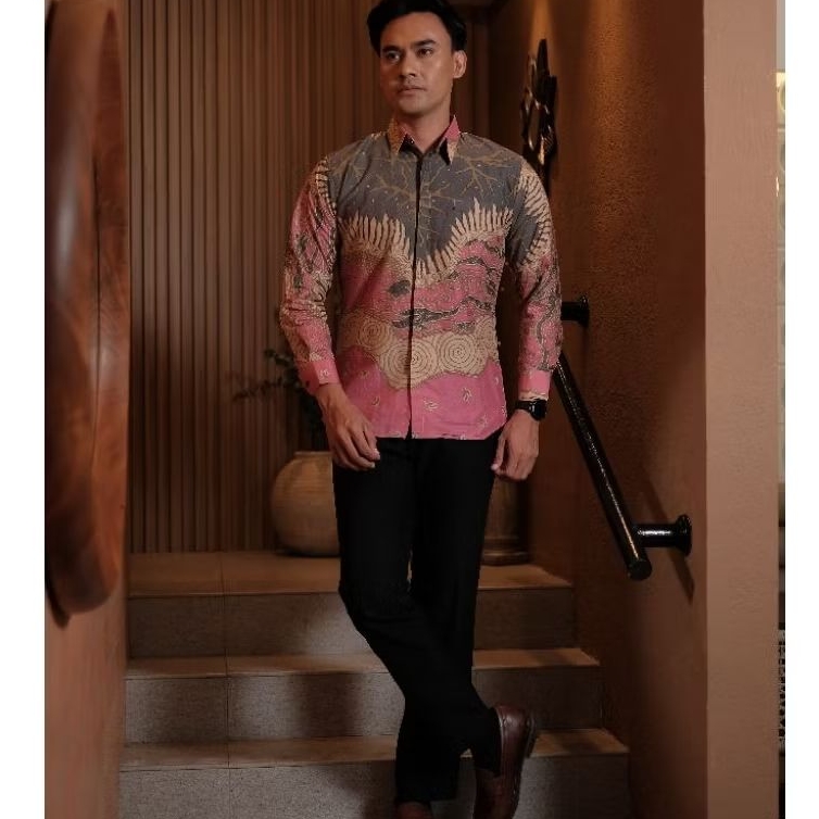KEMEJA ADIDHARMA BATIK SANAKARTA MOTIF เสื้อผู้ชายแขนสั้น SLIMFIT พรีเมี่ยมแขนยาว FULL FINE KARUN FU