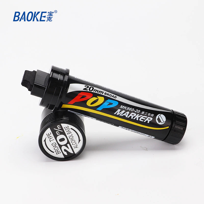 [1 ชิ้น] BAOKE POP MARKER BLACK MARKER 20mm MK860-12