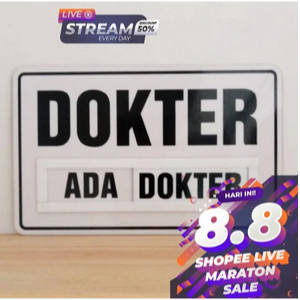 DOCTOR / MIDWIFE / ETC NAME PLATE, SLIDING (AVAILABLE / OUT), UK 27 X 17