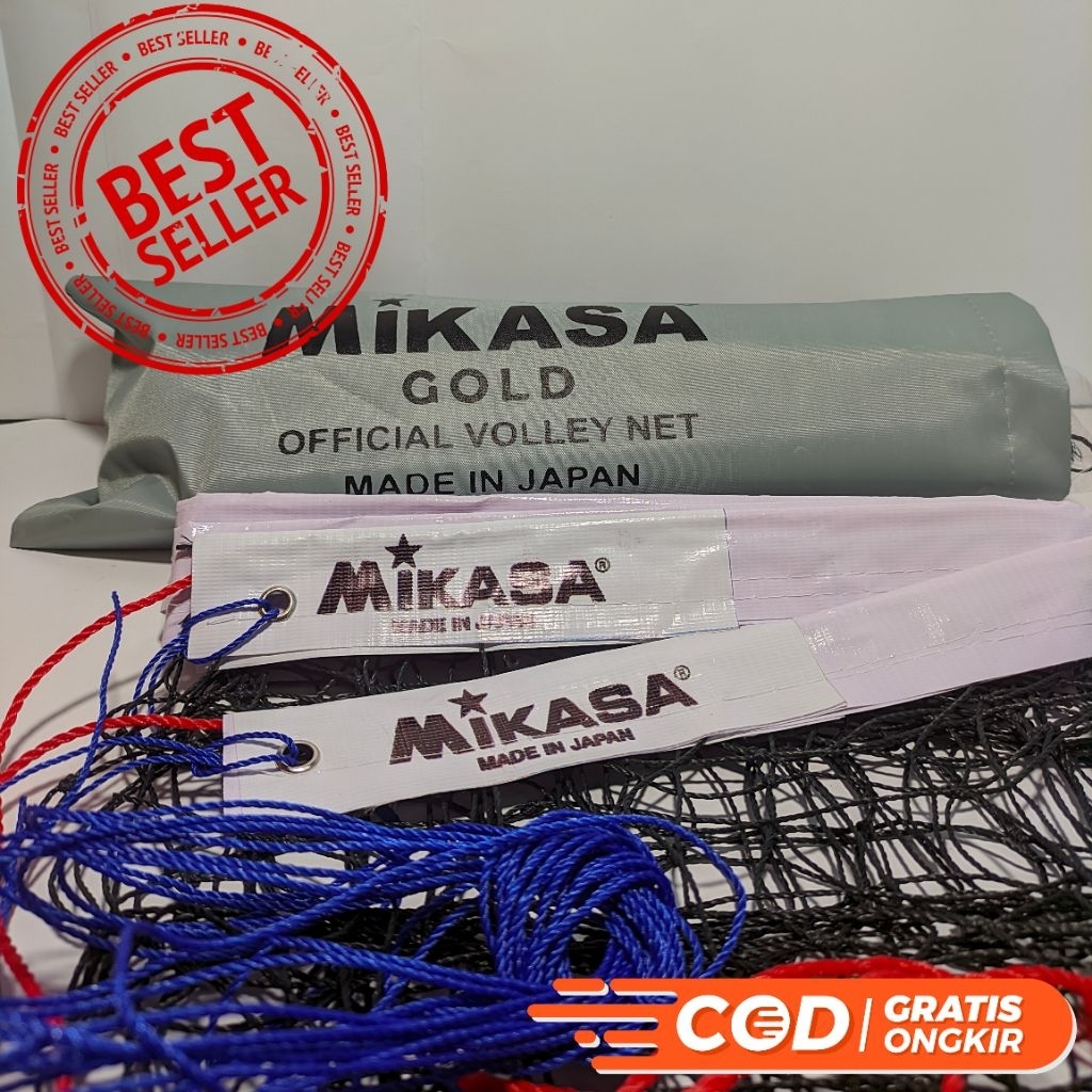 POLI MIKASA BEACH VOLLEYBALL NET พร้อมกระเป๋า | ผู้ใหญ่ VOLLEYBALL NET | VOLLI NET | VOLLEYBALL QUAL