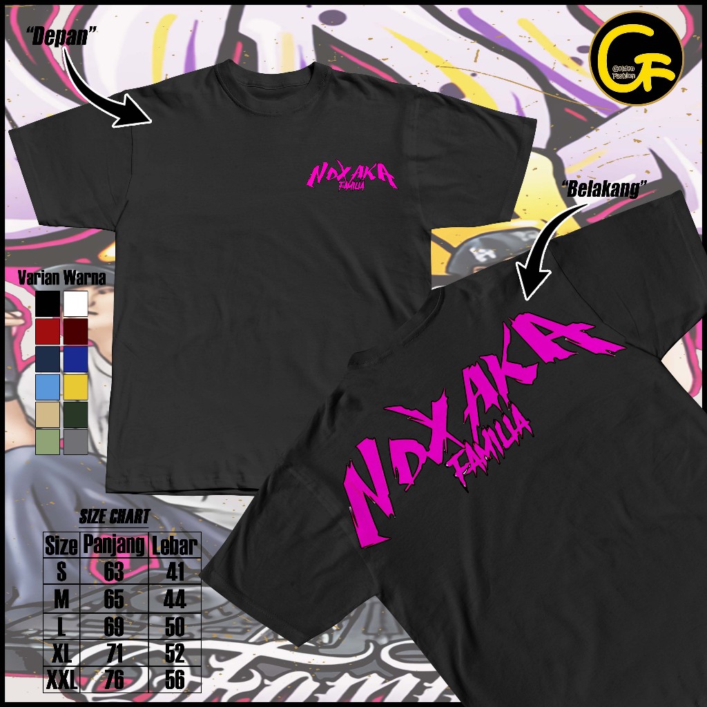 NDX AKA FAMILIA 01 เสื้อยืดคําชื่อ Cotton Combed 30s DTF ผู้ใหญ่ชายและหญิง DISTRO TSHIRT (จัดส่งแล้ว