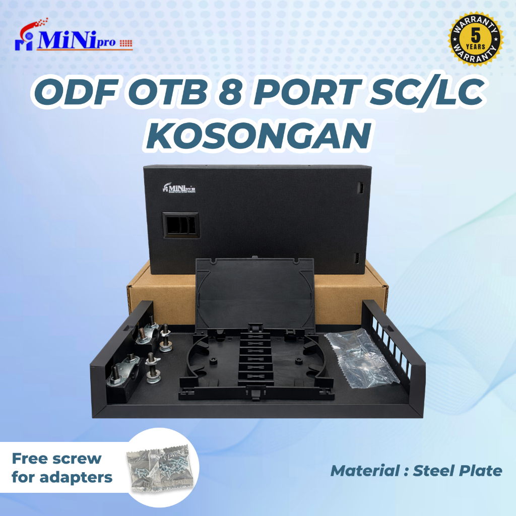 Minipro Fiber Optic ODF OTB 8 Port SC/LC Fix (เปิดด้านบน) ที่ว่างเปล่า