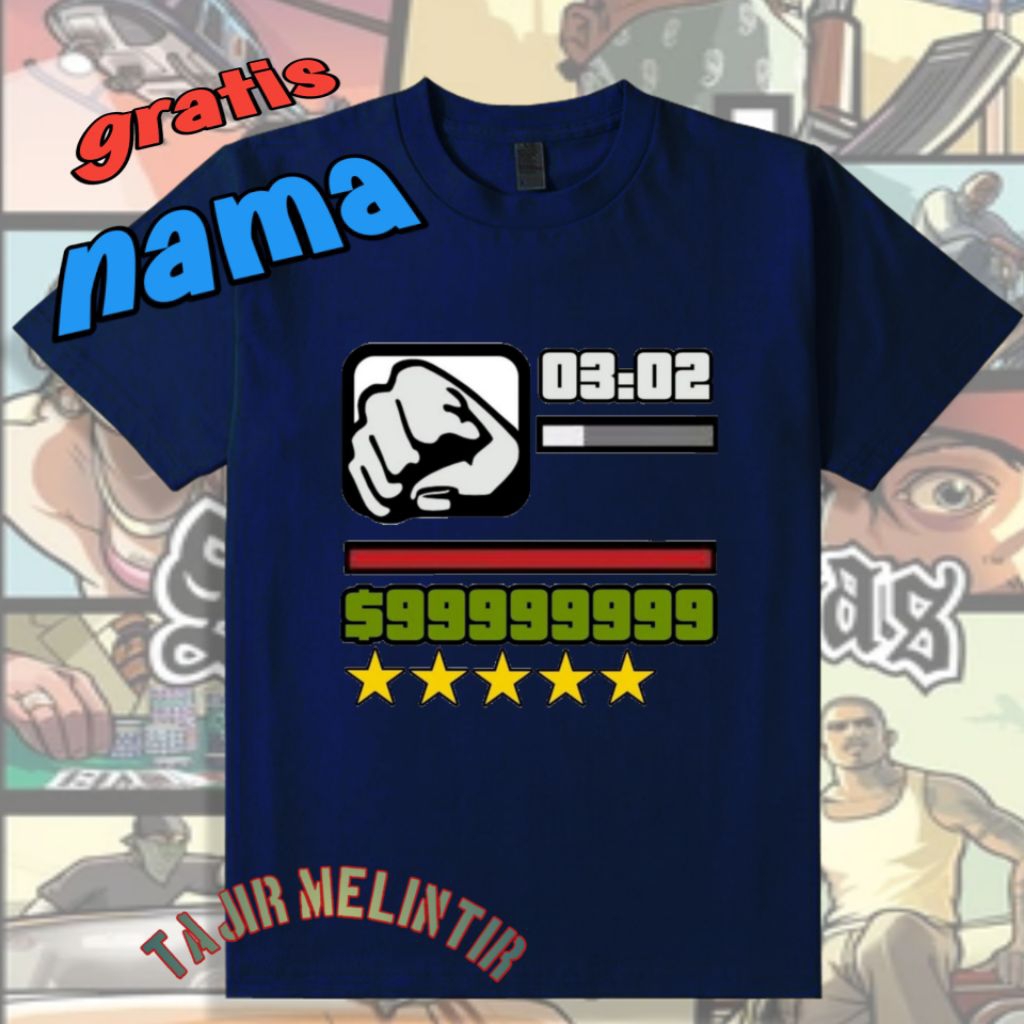 GTA san andreas เสื้อยืดเด็กชาย Free Name