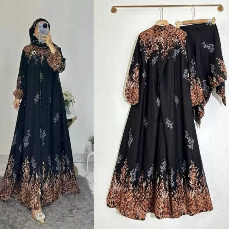 GAMIS SET HIJAB RAYON PREMIUM EID SERIES - GAMI SET HIJAB EID SERIES KEKINIAN - GAMIS EID HIJAB SET - CURRET