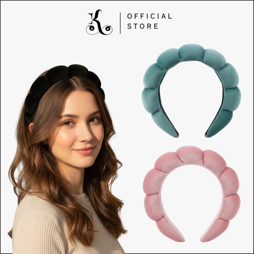 [ KHAEFASHION ] - (BN015) ที่คาดผมขนปุยหนานุ่มจัมโบ้ เครื่องประดับผมผู้หญิงเมฆกลมเกาหลี