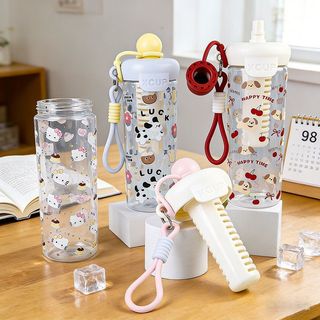 Botol Plastik Model Sweet Tale 650ml BPA Free Botol Minum Viral Bonus Tali Gantungan