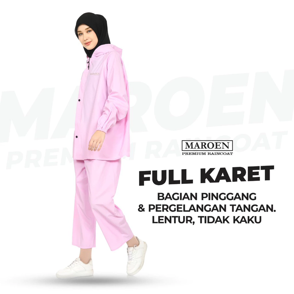 ชุดกันฝน MAROEN เสื้อและกางเกง PVC 0.25 สำหรับผู้หญิงและผู้ชาย thumbnail 8