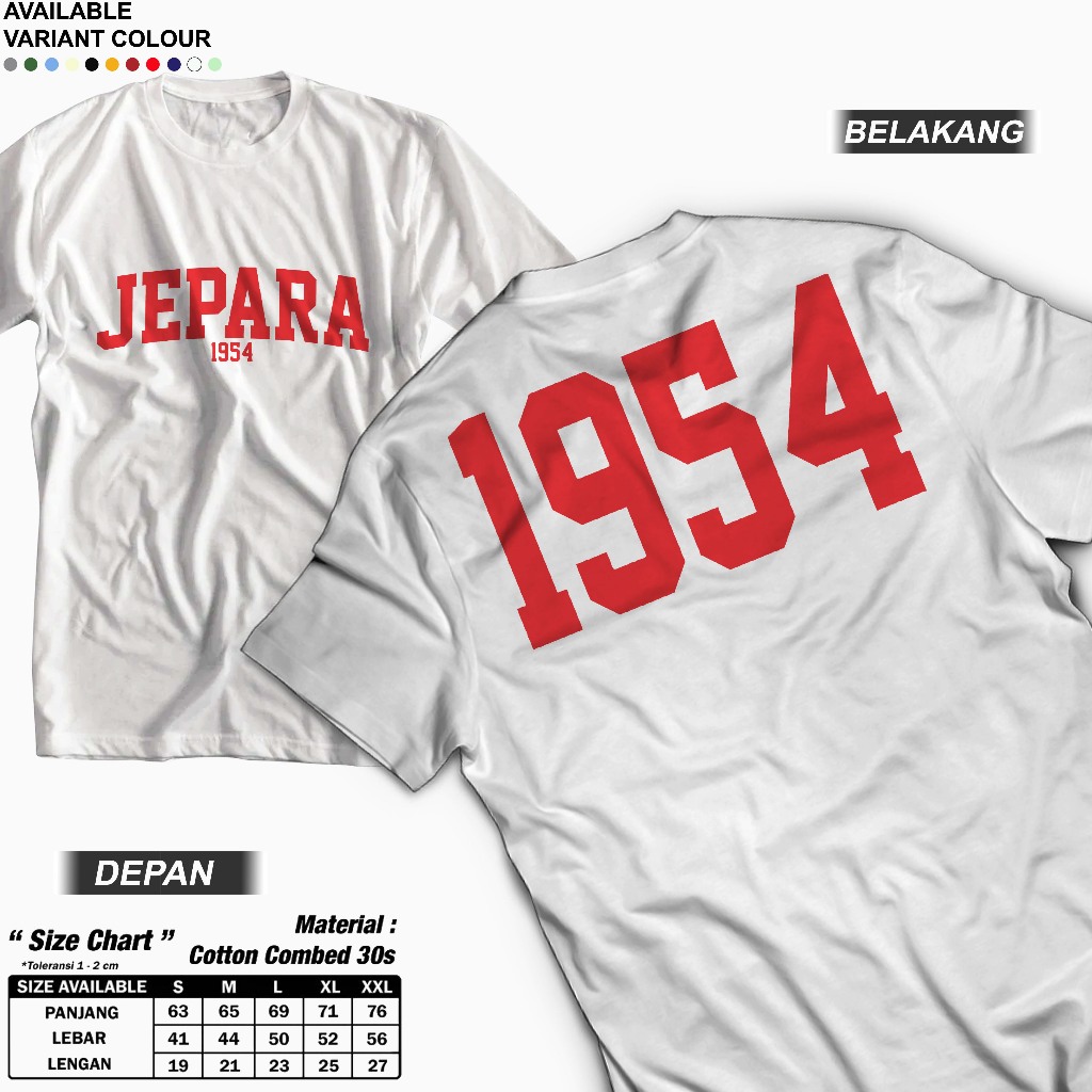PERSIJAP JEPARA 1954 Supporter Banastati Tshirt Starmilstore 10821A