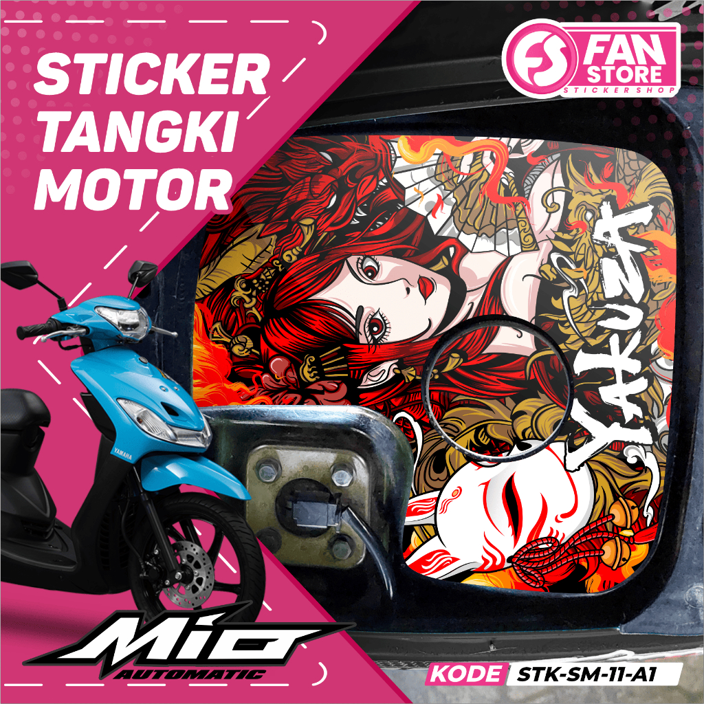 Mio Sporty Tank Protector Sticker with Beautiful Anime Motif - Mio Tank Sticker Durable Heat Resista