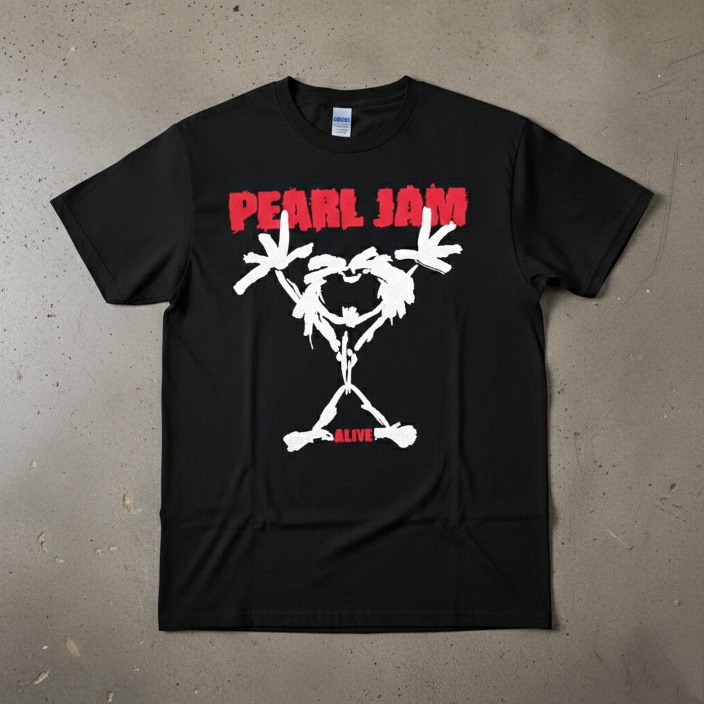 เสื้อยืด PEARL JAM BAND OFFICIAL - STICKMAN
