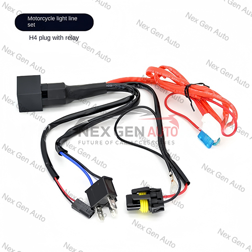 Super Relay Cable HID Projector Bilined Projector LED Car Motorcycle H4 1 โคมไฟและ 2 ไฟ