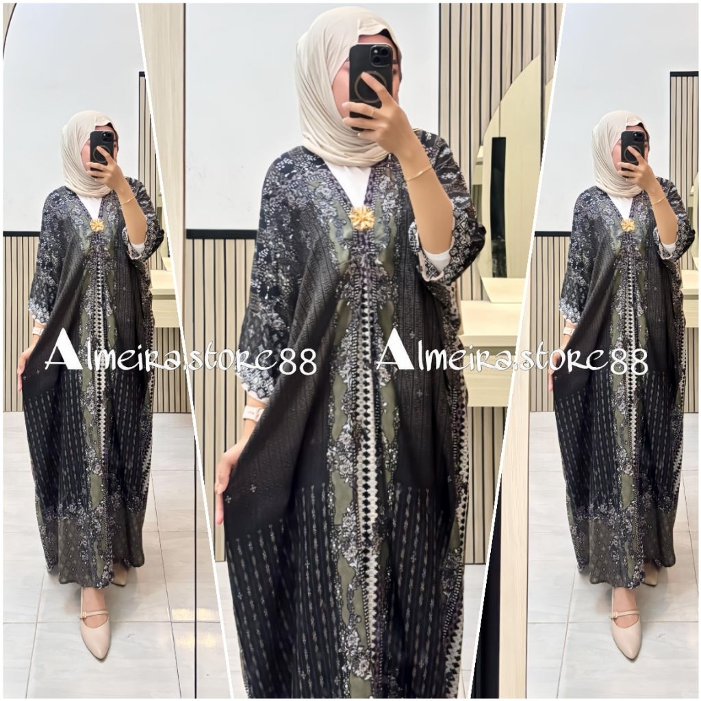 Kaftan Raya Series เพชรเรยอน Diandra Motif / Jumbo / Viral / Luxury Muslim Eid