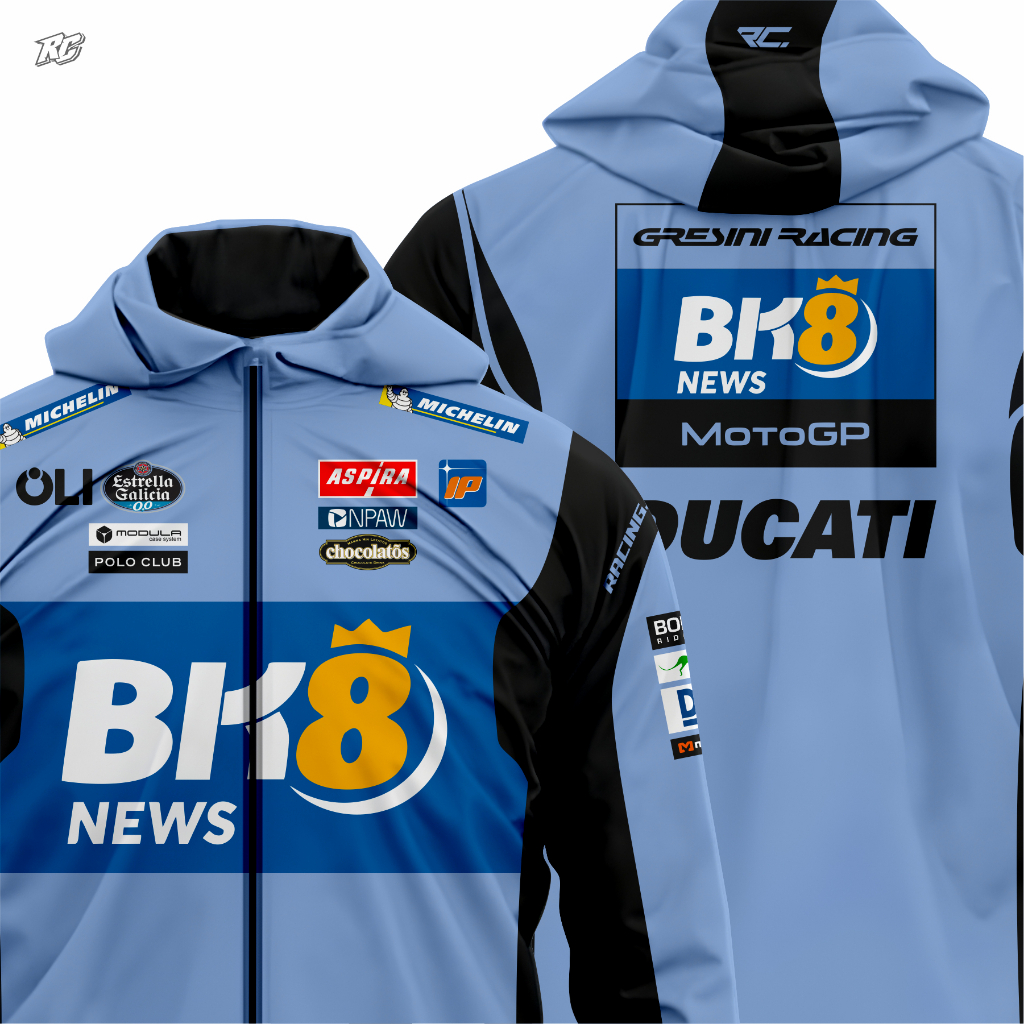 เสื้อแจ็คเก็ตมอเตอร์ไซค์กันน้ําระดับพรีเมียม DUCATI GRESINI RACING TEAM MOTOGP