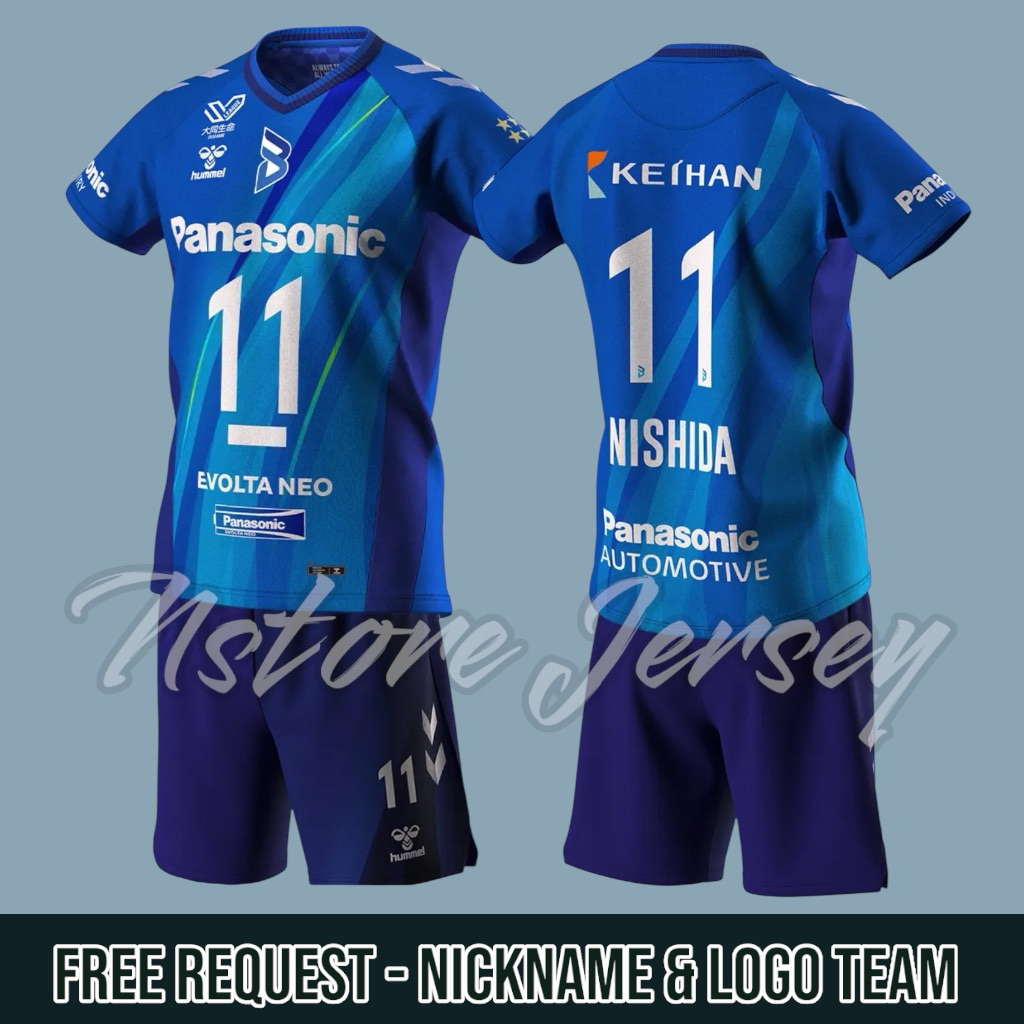 JAPAN VOLLEYBALL JERSEY OSAKA TEAM BLOUT NISHIDA ใหม่ล่าสุด 2026 ฟรี NAMSET