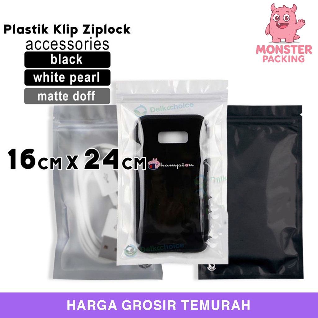 คลิปหนีบพลาสติก 16x24 ซม. ZIPLOCK BAG ACCESSORIES PACKAGING DELKOCHOICE PREMIUM