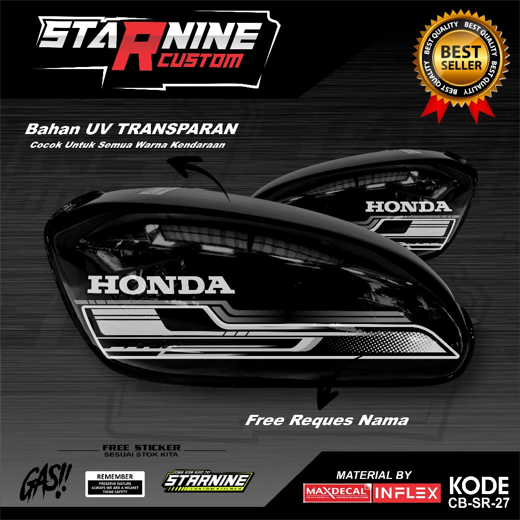 สติ๊กเกอร์ Striping cb cb มินิมอล รหัส CB SR 27