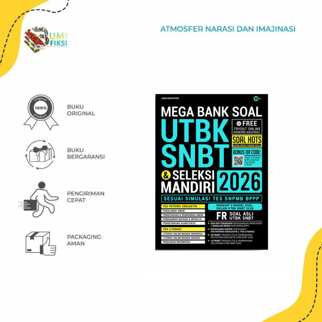 หนังสือ Mega Bank ของ UTBK SNBT & การคัดเลือกอิสระ 2026 คําถาม - Amin Mukhyidin - สื่อกลาง - Bumifik
