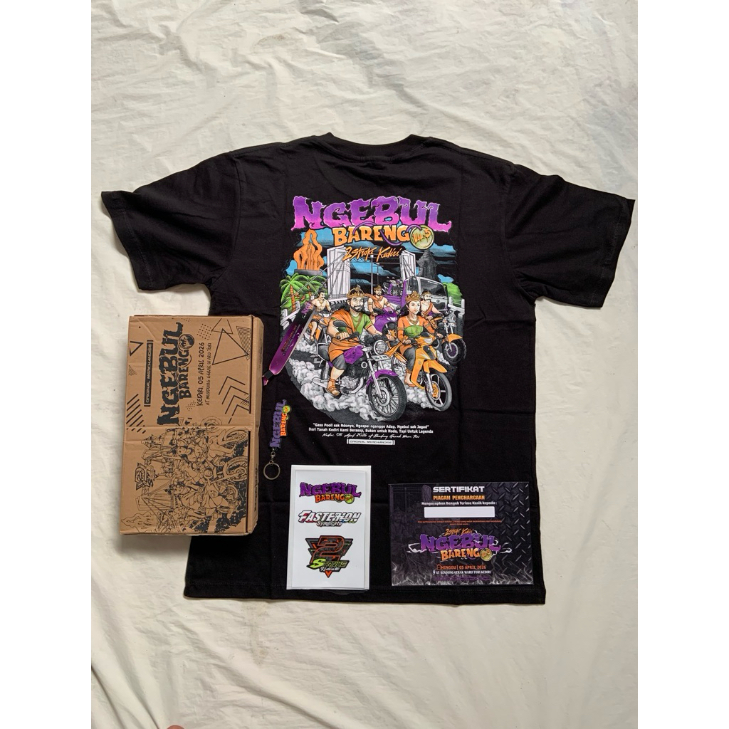 เสื้อยืด FIGHTING SMOKE EVENT ดั้งเดิม VOL. 5 2STROKE KEDIRI KEDIRI ORIGINAL FIGHTING EVENT T-SHIRT 