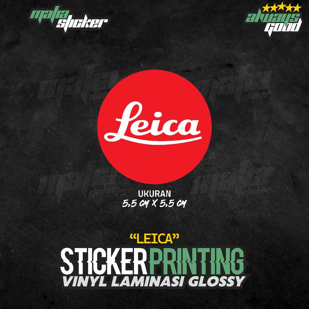 LEICA CAMERA LOGO PRINT CUT STICKER