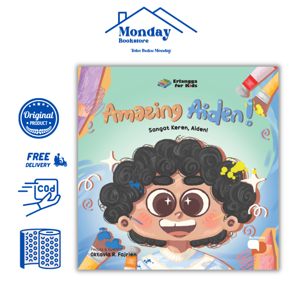 [Erlangga] หนังสือนิทานเด็กสองภาษา AMAZING AIDEN!