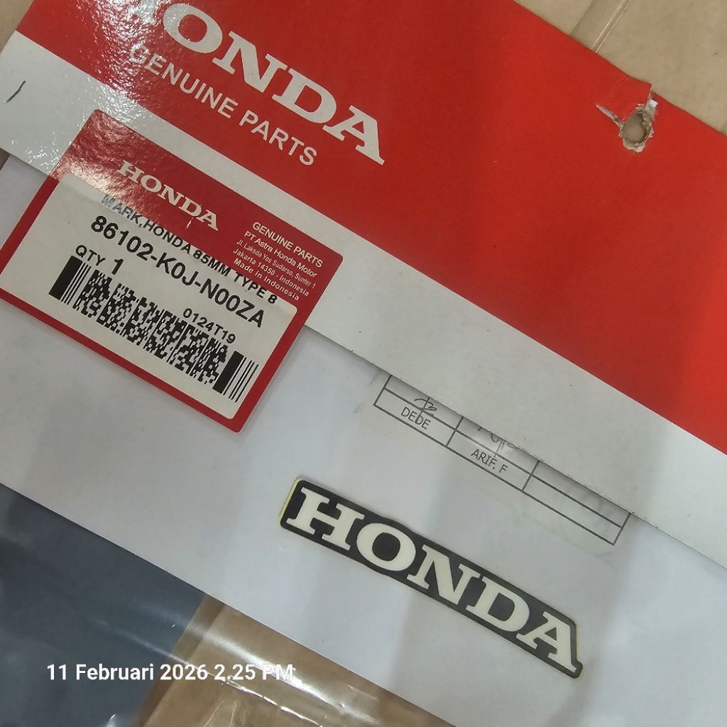 มาร์ค HONDA 85mm type B honda Genio. 86102-K0J-N00ZA