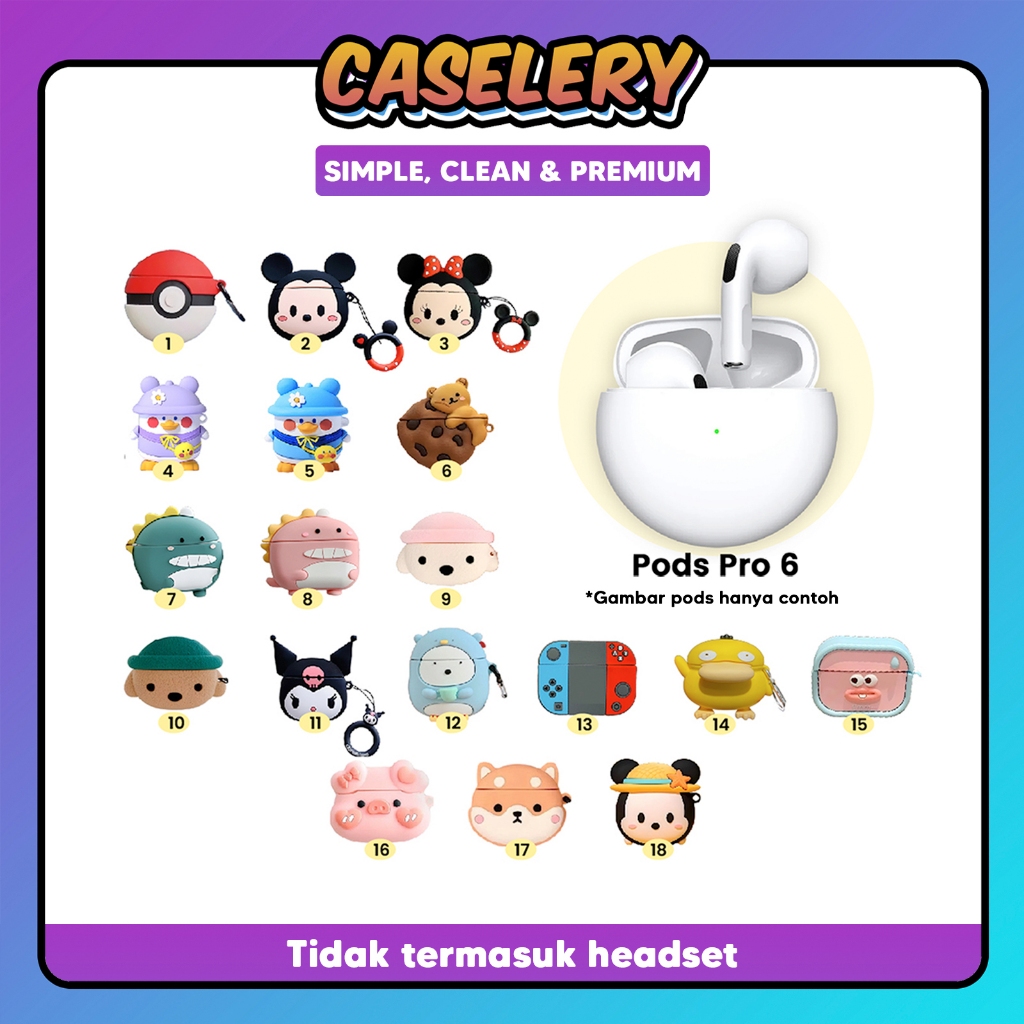 [C] เคส Airpods Pro 6 / Robot Flybuds T10 / Lenv HT38 / J6 Soft Case Character Mikey Mouse