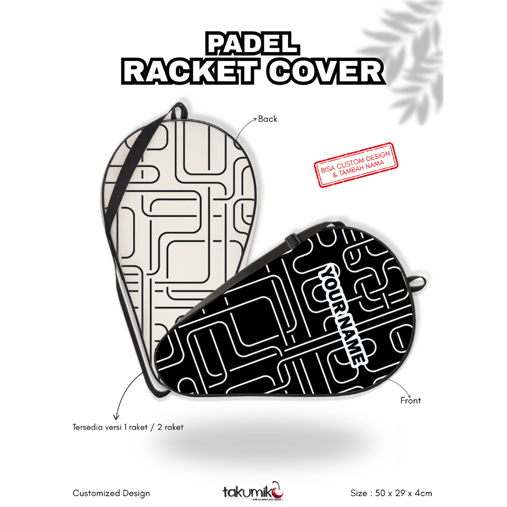 Padel Racket Cover Premium / Racket / Custom Padel Racket - Takumiko