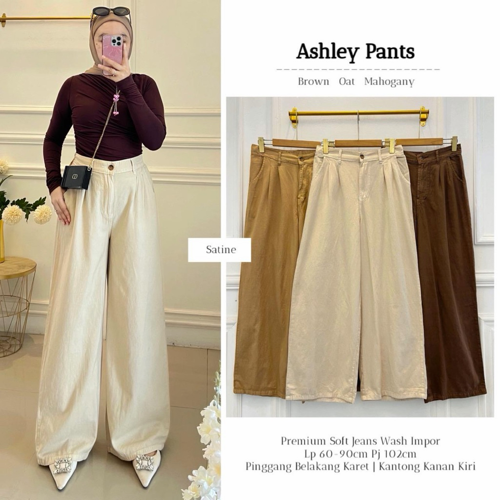 กางเกง Asley Pants by Satine Realpict