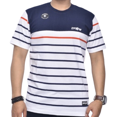 เสื้อยืด Dflow Original Stripe สีกรมท่า