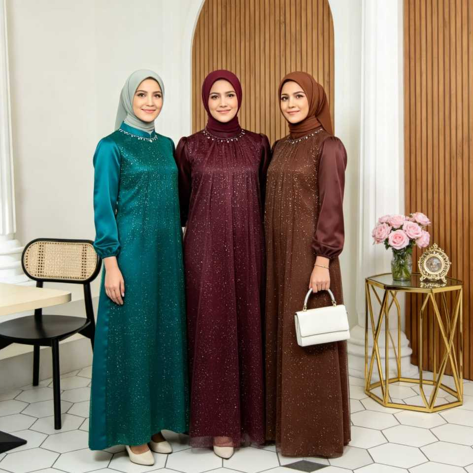SELINE DRESS LUXURY PARTY GAMIS สําหรับ WEDDINGS ELENA GAMIS สําหรับ TEENAGE ผู้หญิง PREMIUM SILK SA